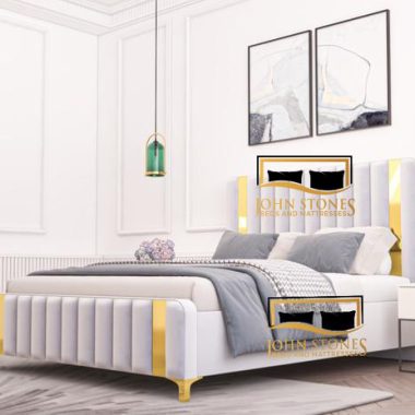 Milan Bed - White - Luxury Bedroom Furniture