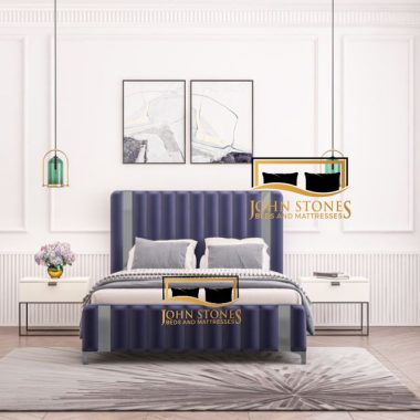 Milan Bed - Blue - Luxury Bedroom Furniture