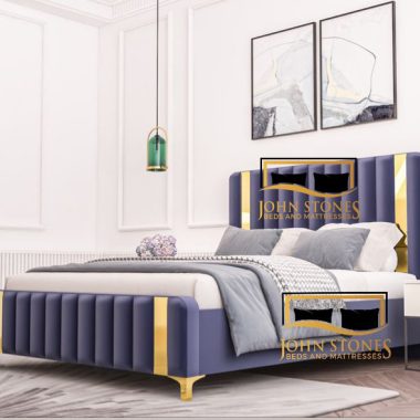 Milan Bed - Blue - Luxury Bedroom Furniture