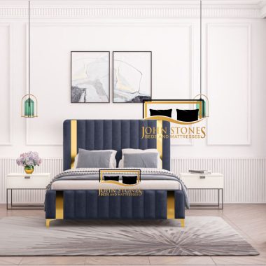 Milan Bed - Blue - Luxury Bedroom Furniture