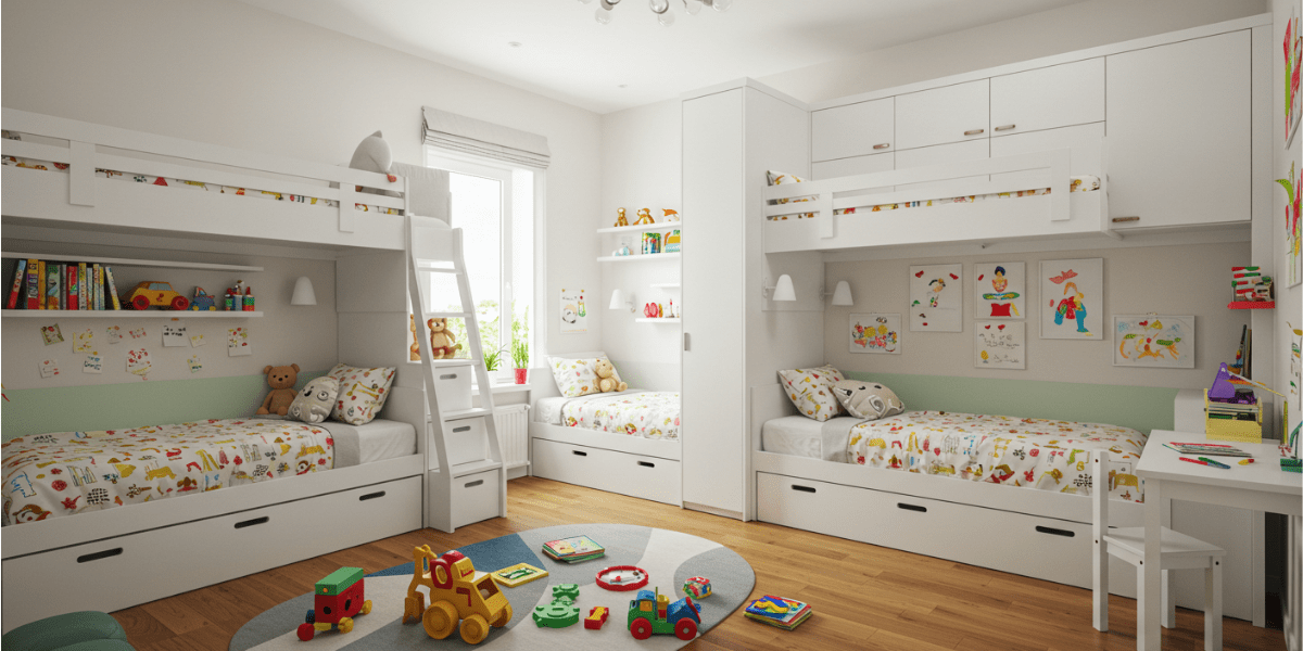 7 Space-Saving Bedroom Ideas for Shared Kids' Rooms