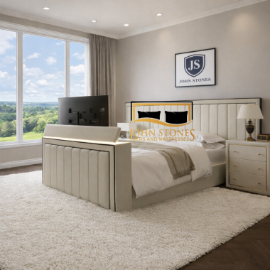 Panel tv bed frame